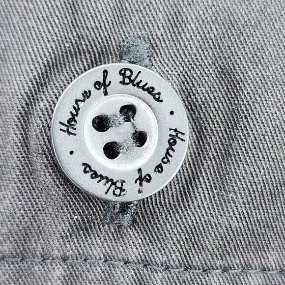 House Of Blues Charcoal Short Sleeve Button-Up Shirt Mens X-Large - Picture 5 of 11